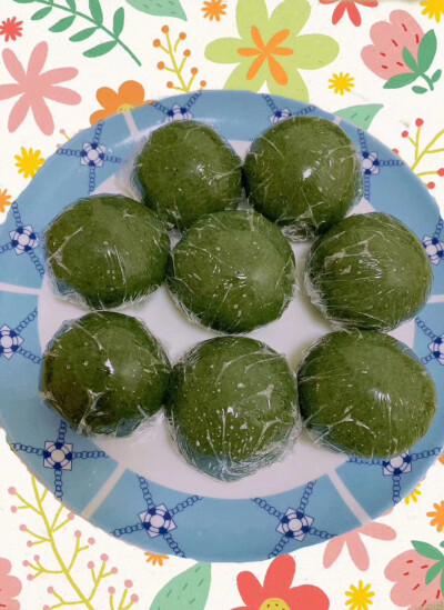 朋友做的青团