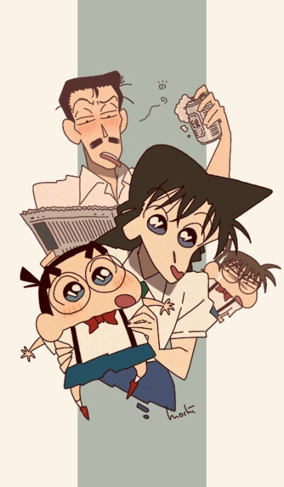 名侦探柯南与蜡笔小新的跨界作品
【Ｐ：id=577117】 ​​​