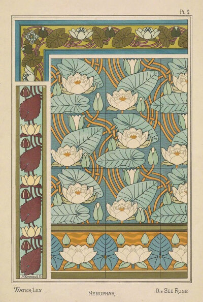 1896年的植物及其在装饰图案中的应用