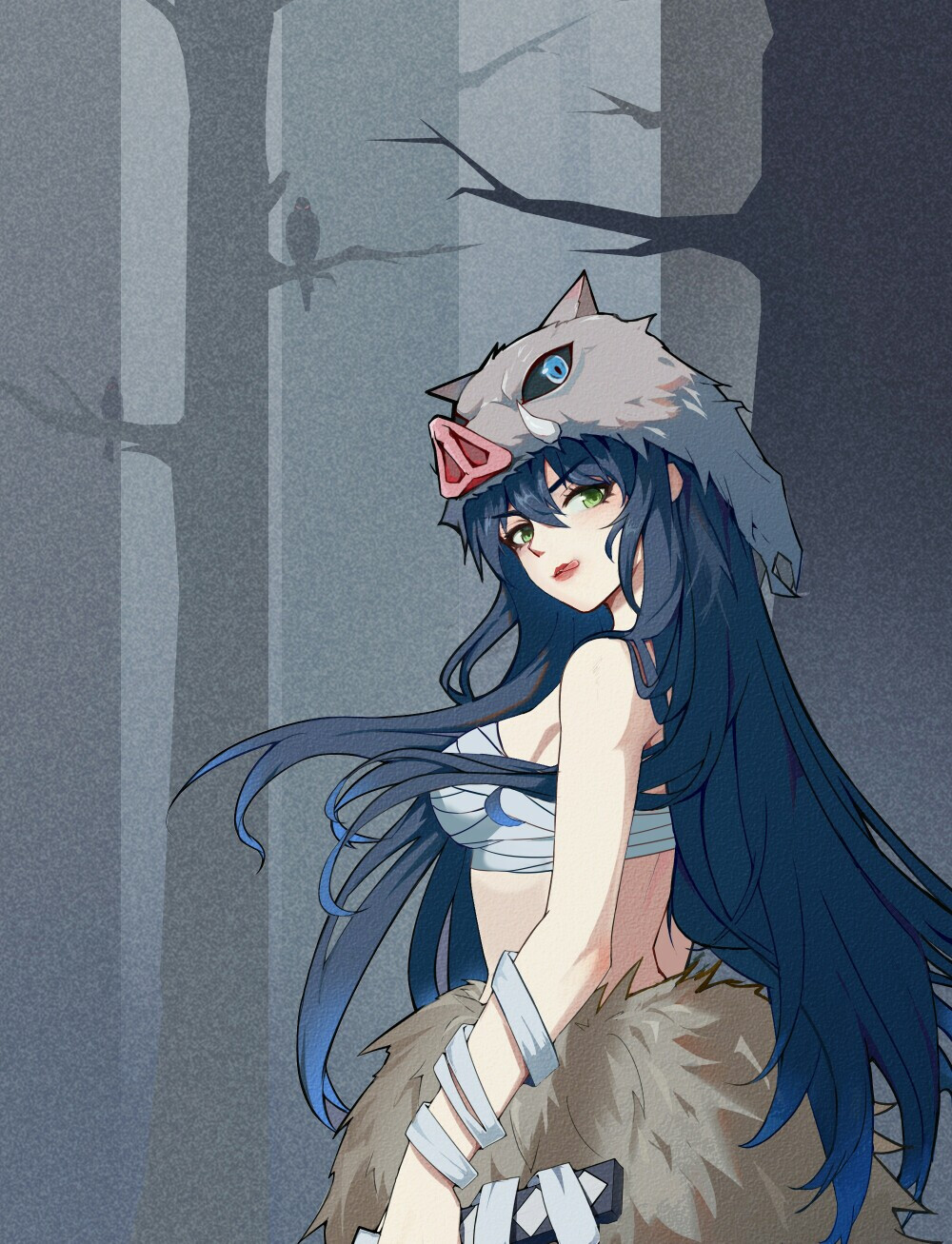 鬼灭之刃 嘴平伊之助 我妻善逸 灶门炭治郎(猪猪变成女生居然这么帅！)(⁎⚈᷀᷁ᴗ⚈᷀᷁⁎)