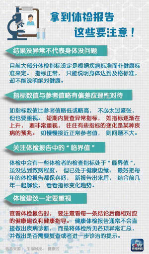 9图看懂体检表，及时发现潜在病况，马住！！！