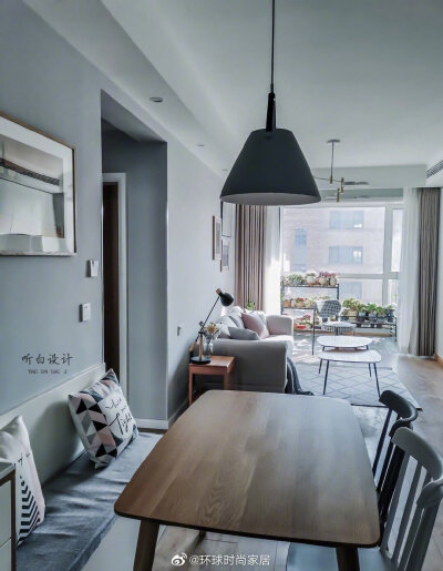 春意盎然的北欧风，套内85㎡清新舒适三居室 #温馨家居#