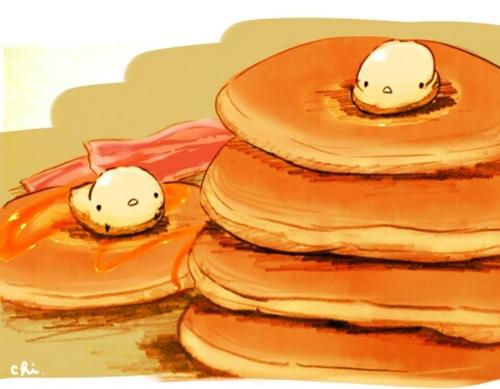 小鸡与食物 食物头像 超可爱