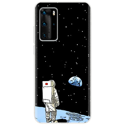 欧美星空宇航员太空人 华为 mate30 20 P40 P30 P20 PRO 手机壳