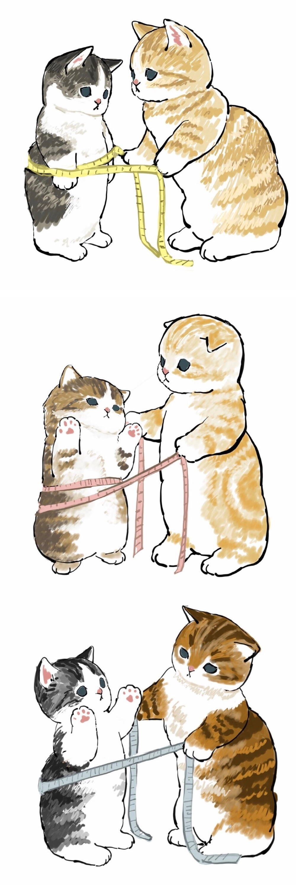 插画师:mofu_sand猫咪插画 猫咪头像