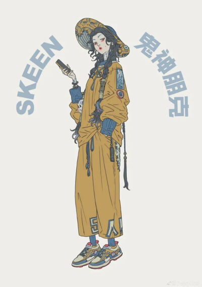 马来西亚插画师Zeen Chin的作品《SKEEN鬼神朋克系列》