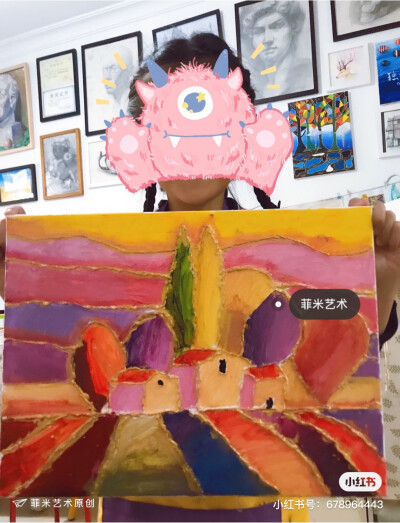 沥粉画、创意美术、儿童画、色彩水粉丙烯装饰画