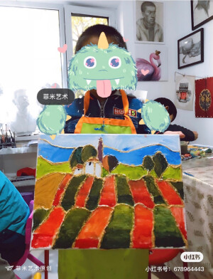 沥粉画、创意美术、儿童画、色彩水粉丙烯装饰画
