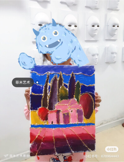 沥粉画、创意美术、儿童画、色彩水粉丙烯装饰画