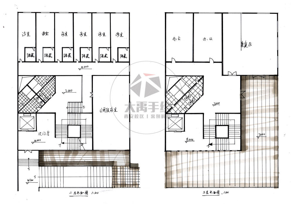 今日分享二：社区卫生所设计--大禹手绘2020寒假班案例解析作品欣赏