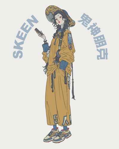 不同于zeenchin以往画风的一组人物插画