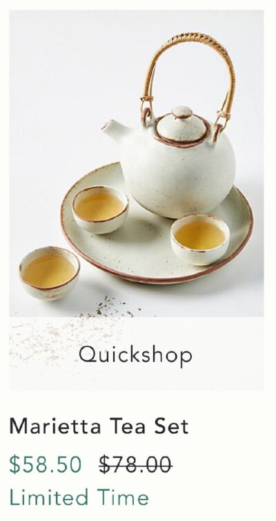 Anthropologie 这个页面家居全部75折：http://t.cn/A6wExtZB，又可以入手漂亮的碗盘茶杯啦，最低不到10刀就搞定，这样的美貌小物摆在家里会时时带来好心情。 ​​​