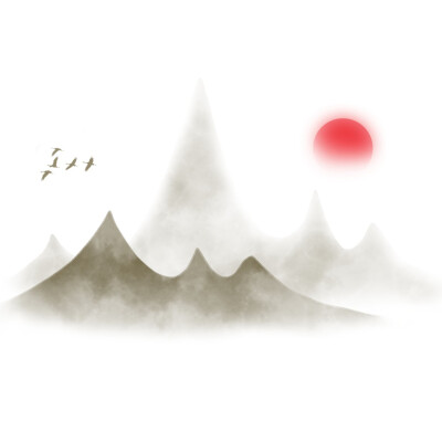 手写素材背景/古风