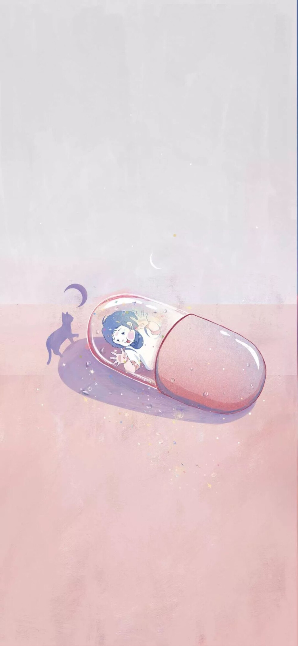 她来了她来了 她带着壁纸走来了
今天和大家分享超级梦幻的壁纸w
感觉真的是仙气飘飘~
堪称神仙背景图✨
好啦，今天就到这里，以后我还会分享好康的壁纸和头像的❤