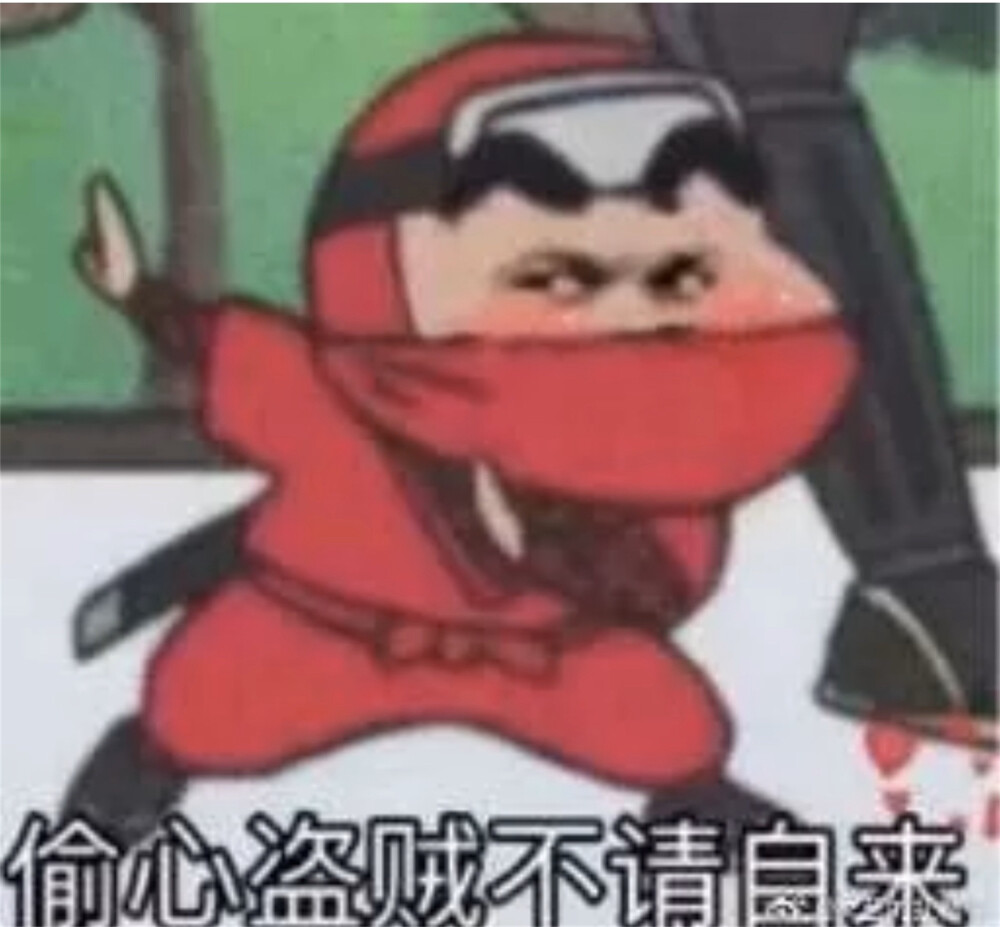 沙雕动漫表情包蜡笔小新偷心盗贼不请自来