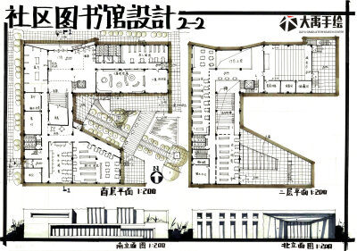 大禹手绘快题学员作品
建筑快题
大禹考研