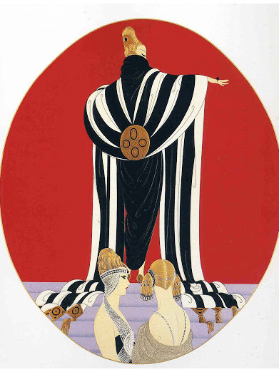 装饰主义艺术（Art Deco）插画大师Erte笔下的“Art Deco”女性。 ​​​