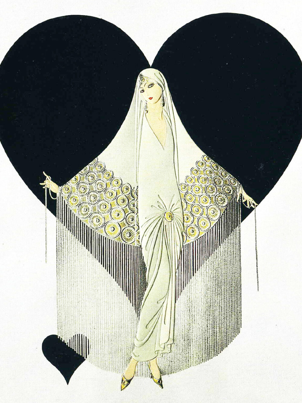 装饰主义艺术（Art Deco）插画大师Erte笔下的“Art Deco”女性。 ​​​