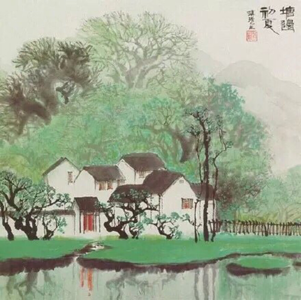 江南二月多芳草,春在濛濛細雨中--宋.釋仲殊《絕句》