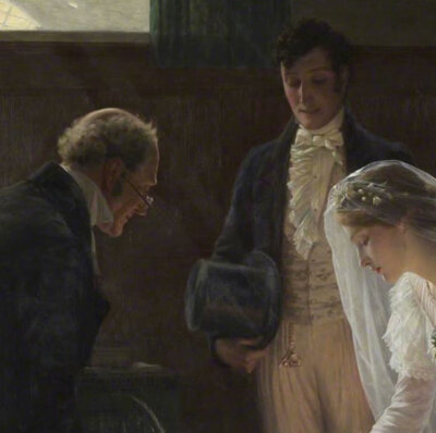 "The wedding register" 1920
by Edmund Blair Leighton