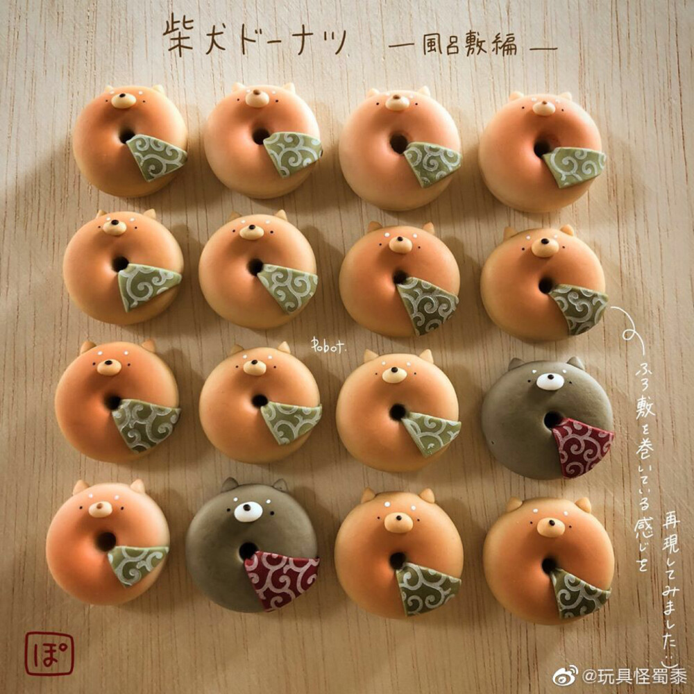 日本超強(qiáng)粘土達(dá)人ぽぼっと的作品，太萌了吧！
圖源微博侵刪