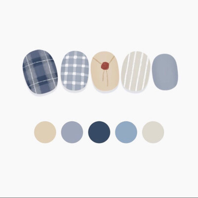 春夏秋冬插画美甲了解一下