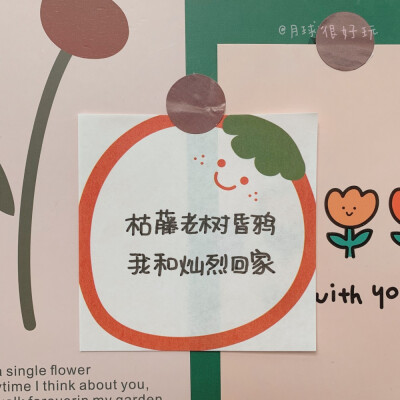 枯藤老树昏鸦 我和爱豆回家系列
cr@月球很好玩
#朋友圈文案##朋友圈背景图# ​