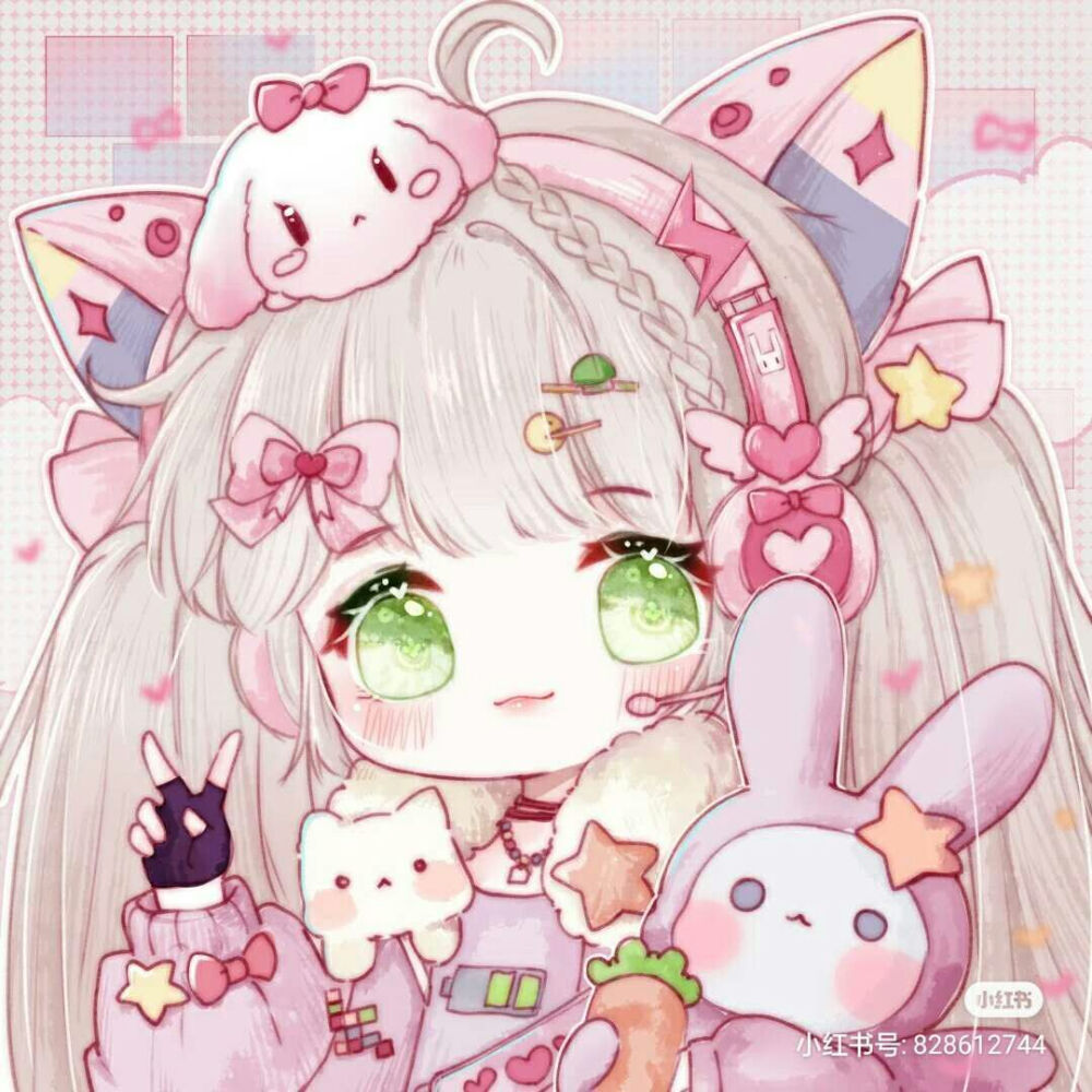 属于电竞少女的可爱头像.