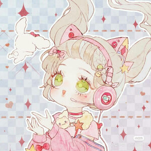 属于电竞少女的可爱头像。