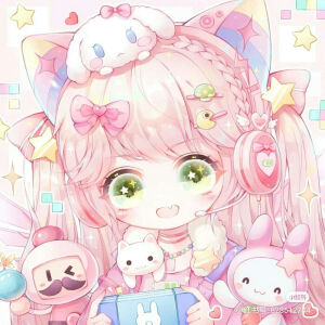 属于电竞少女的可爱头像。