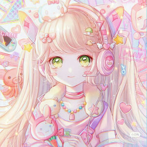 属于电竞少女的可爱头像。