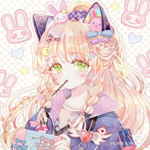 属于电竞少女的可爱头像。