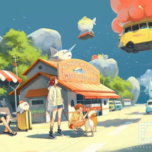 杂插画师东隆咚奇妙的 《向往镇》 - 高清图片,堆糖,美图壁纸兴趣社区