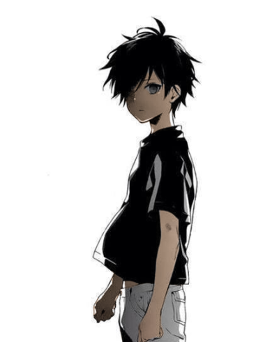 好别扭.. ——anime kid with black hair