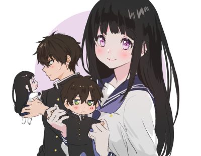 冰菓 手机壁纸 高清 插画 画师 搬运 超高清 原画质自截头像 。搬运者堆糖-撞南墙画师mery