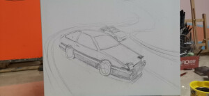 致敬经典，ae86油画
