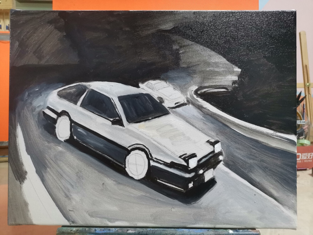 致敬经典，ae86油画