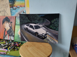 致敬经典，ae86油画