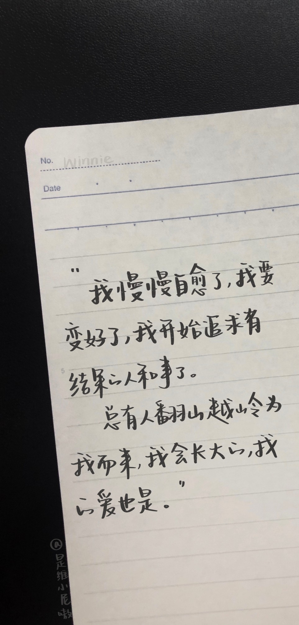 “今天不想跑，
所以才去跑”
——村上春树
❤️
• 文素来源四月摘抄贴
• 手写©️是维小尼嗷
——
今天小尼终于9图营业啦
而且应了大家的要求，做了壁纸尺寸的！！惊喜吧
#Winnie的摘抄##一起练字##手写壁纸# ​