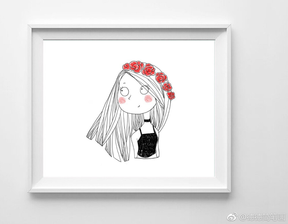 小女孩系列简笔画