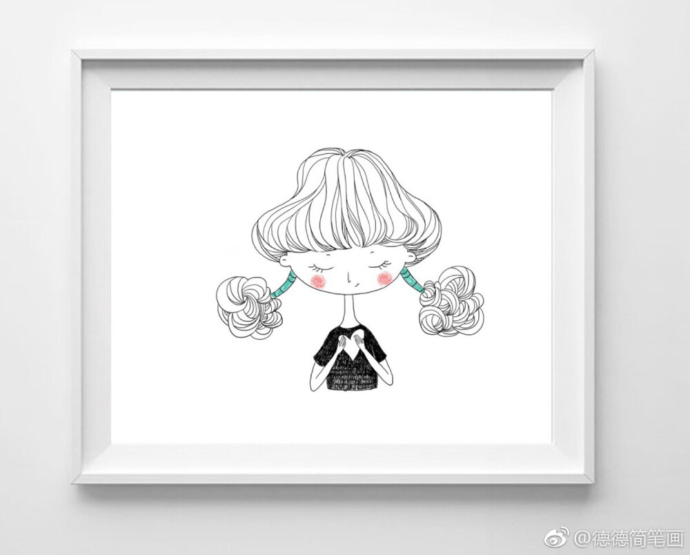 小女孩系列简笔画