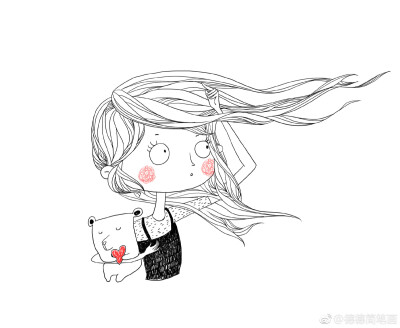 小女孩系列简笔画