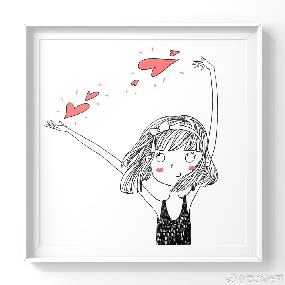 小女孩系列简笔画