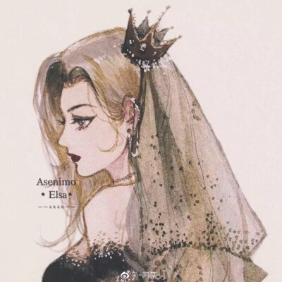 迪士尼公主 画师见水印