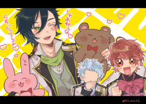 白桦派。
志贺直哉/有岛武郎/武者小路实笃.
文豪与炼金术师 文炼
p站id＝70394620
画师：ま id＝1975860