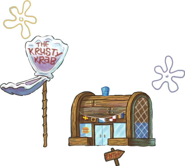 海绵宝宝的邻居小屋免抠素材可爱