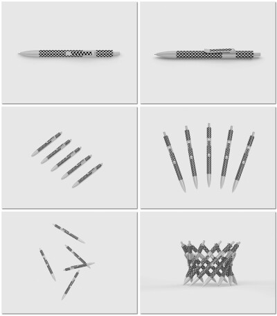 钢笔签字笔圆珠笔自动铅笔水笔展示样机模型海报设计psd模板素材