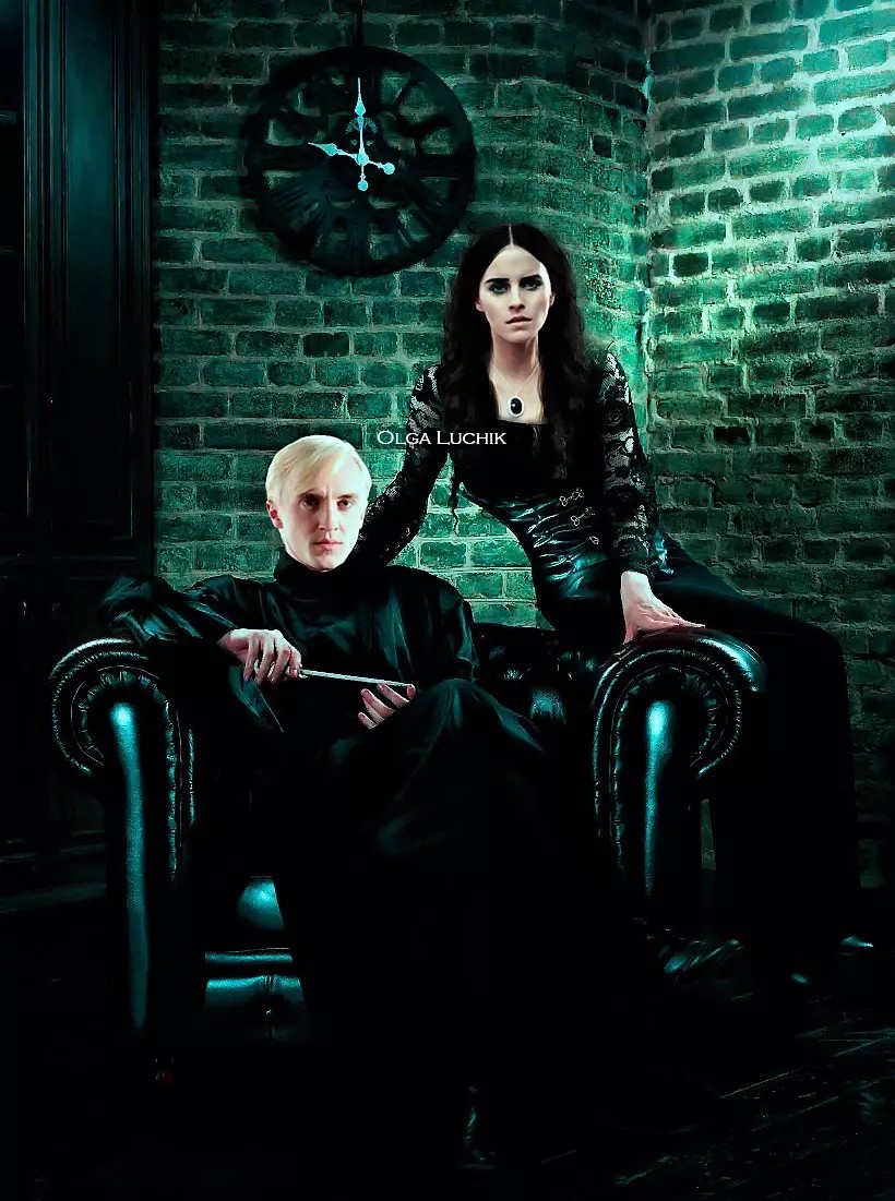 哈利波特 德赫 汤艾 斯莱特林夫妇
Hermione Granger, Emma Watson; Draco Malfoy, Tom Felton
[tumblr@luchik_page]