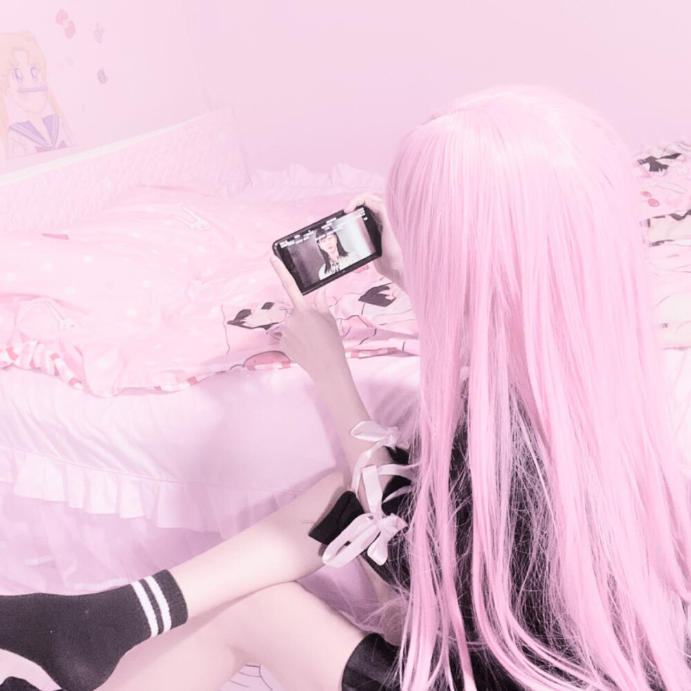 粉色系女头 二转注明ks陆子妍 礼貌拿图.