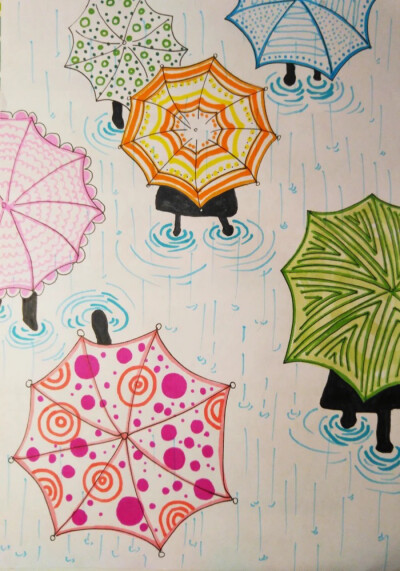 雨伞 儿童画